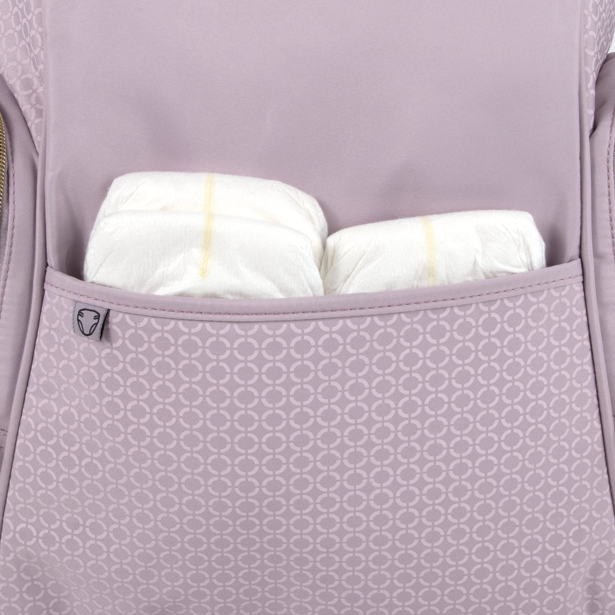 Fisher-Price 15"L 3 Piece Fastfinder Gemma Fashion Diaper Bag Backpack with Matching Changing Pad, Insulated Bottle Pocket and Baby Wipes Dispenser for Newborns, Infants and Toddlers in Pink