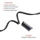 thumbnail image 3 of Uxcell Cable de cinta de silicona 24AWG 2Pin de 24 gauge, cable plano flexible de silicona de 3m/9.8ft, cable de cobre estañado negro, 3 of 7