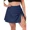 navy, variant on Attraco Plus Size Womens Swim Skirt Drawstring Swim Dress Built-in Brief Bottom