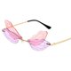 thumbnail image 1 of Qarigey Gafas de sol con alas de libélula, gafas de sol irregulares sin montura, gafas de sol con personalidad a la moda, gafas de fiesta para mujer Lentes No.2, 1 of 1