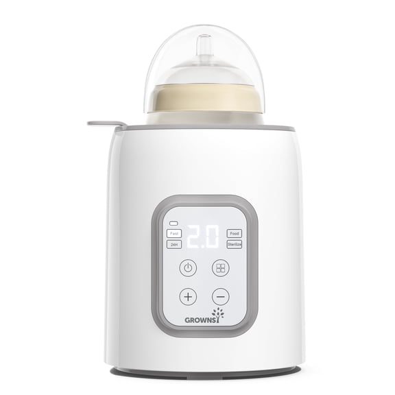Grownsy Baby Bottle Warmer 8-in-1 with Timer ,Temperature Control,Defrost, Sterilizer, Heat Baby Food Jars Function