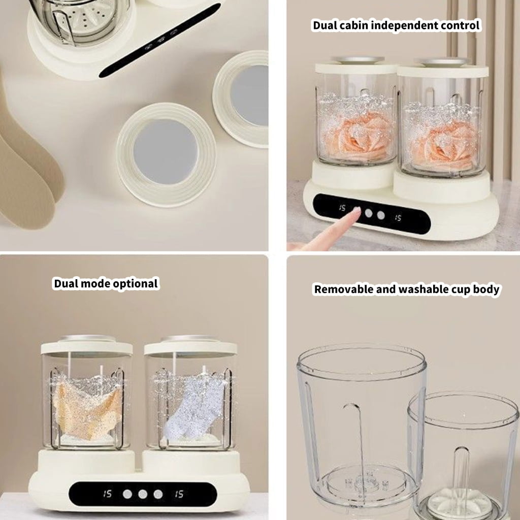 PatungKu Double Tub Washing Device Independent Control Low Noise Design Home Laundry