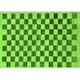 thumbnail image 1 of Ahgly Company Indoor Rectangle Checkered Green Modern Area Rugs, 4' x 6', 1 of 4