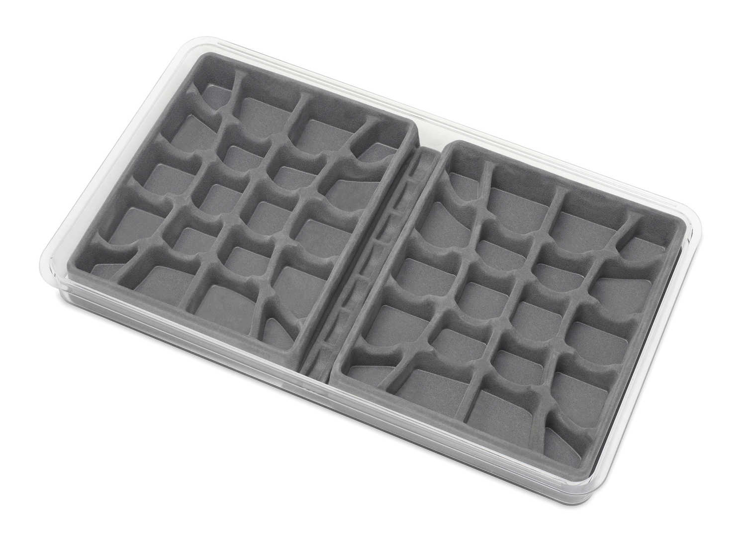 Whitmor 64834991GREY 16" x 9" x 1.5" Clear and Grey Stacking Jewelry