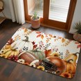 thumbnail image 5 of Door Mat 31.5"x47.2", Orange Pumpkins Fall Non Slip Backing & Low Profile Area Rugs for Entryway Hallway, Absorbent Soft Floor Mat Small Carpet for Living Room Football Autumn Floral Thanksgiving, 5 of 8