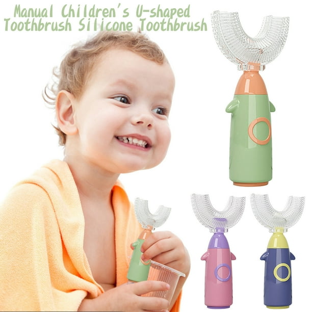 Viafly Manual Children's Ushaped Silicone Toothbrush With Soft