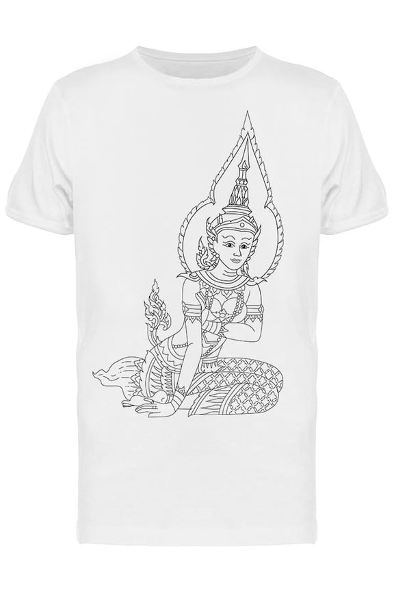 Thai Art Girl T-Shirt Men -Image by Shutterstock, Male 3X-Large