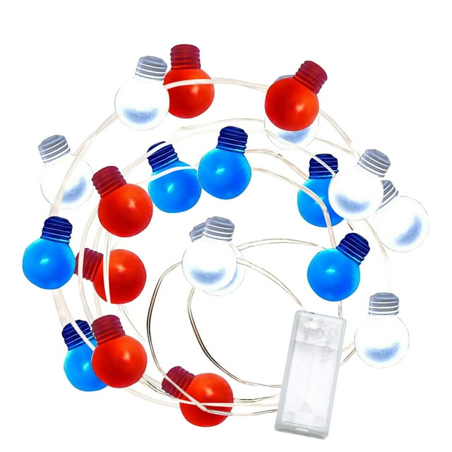 Home Decor USA String Lights July 4th Independence Day Decorative LED