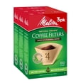 thumbnail image 1 of Melitta - Filtros de café de cono #4, café natural sin blanquear, 100 unidades (paquete de 3) 300 filtros totales, el embalaje puede variar, 1 of 14