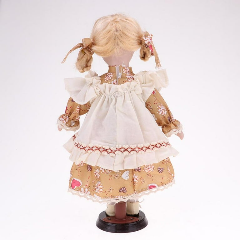 KEINXS 30cm Cute Porcelain Doll Girl Figures with Stand Adult