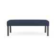 thumbnail image 2 of Waterfall Reception Waiting Room Healthcare 2-Seat Bench / Charcoal Steel / Blue, 2 of 5