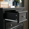 thumbnail image 6 of Dtwnek Modern 6 Drawers Dresser Closet Organizers Storage Clothes Storage Cabinet for Living Room, Bedroom, Black, 6 of 6