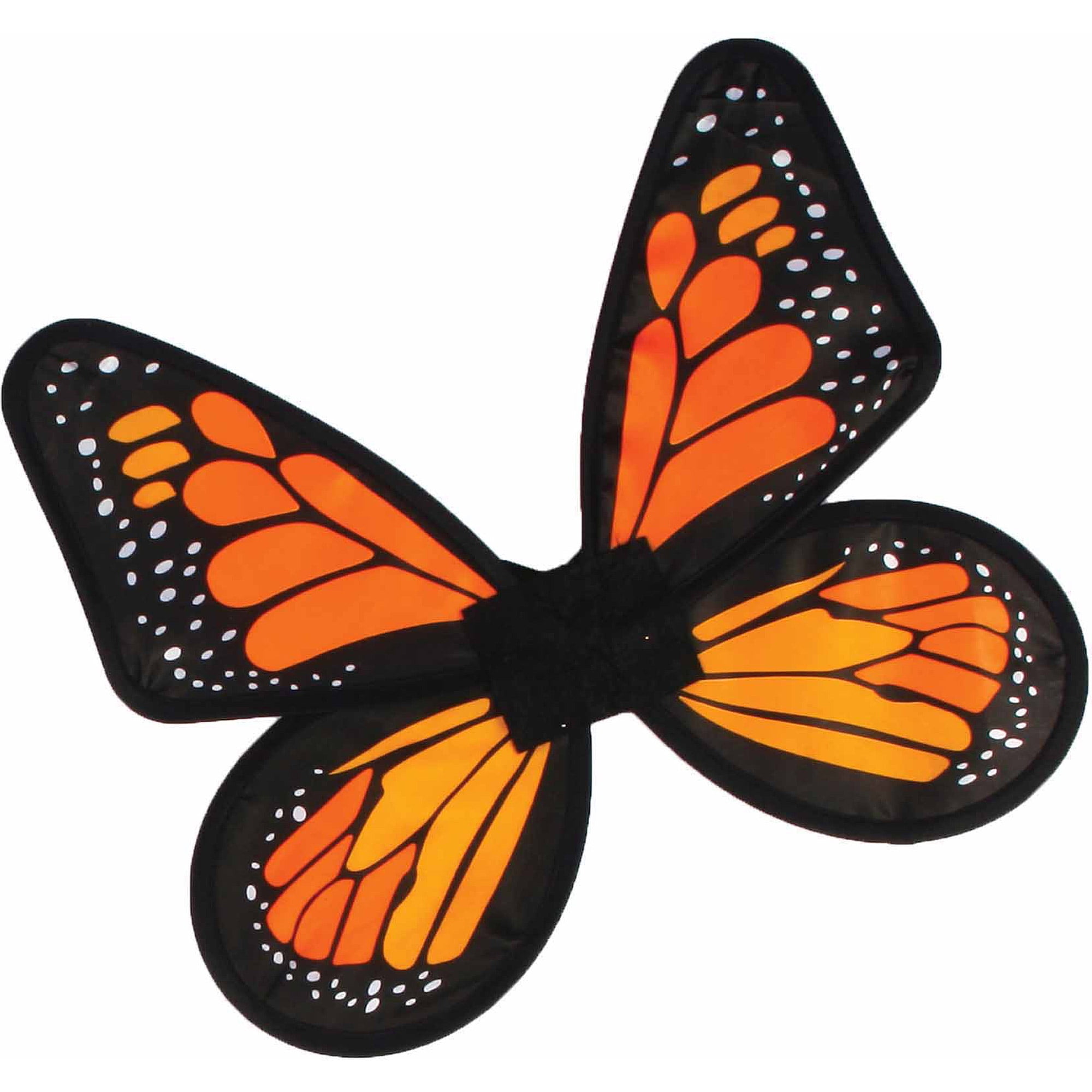 Child Soft Cloth Fabric Butterfly Blue Purple Orange Wings Costume Accessory