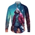 thumbnail image 5 of Camisas de manga larga con estampado 3D de antropomorfismo animal para hombre y mujer, camisas casuales de moda con solapas abotonadas, ropa unisex de gran tamaño, 5 of 5