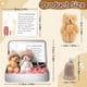 thumbnail image 2 of Osito de bolsillo en caja con gorro | Mini oso de peluche suave de 6 cm de alto | Llavero portátil con tarjeta con mensaje inspirador | Regalo para aliviar la ansiedad, estudiantes, viajes y ánimo, 2 of 4