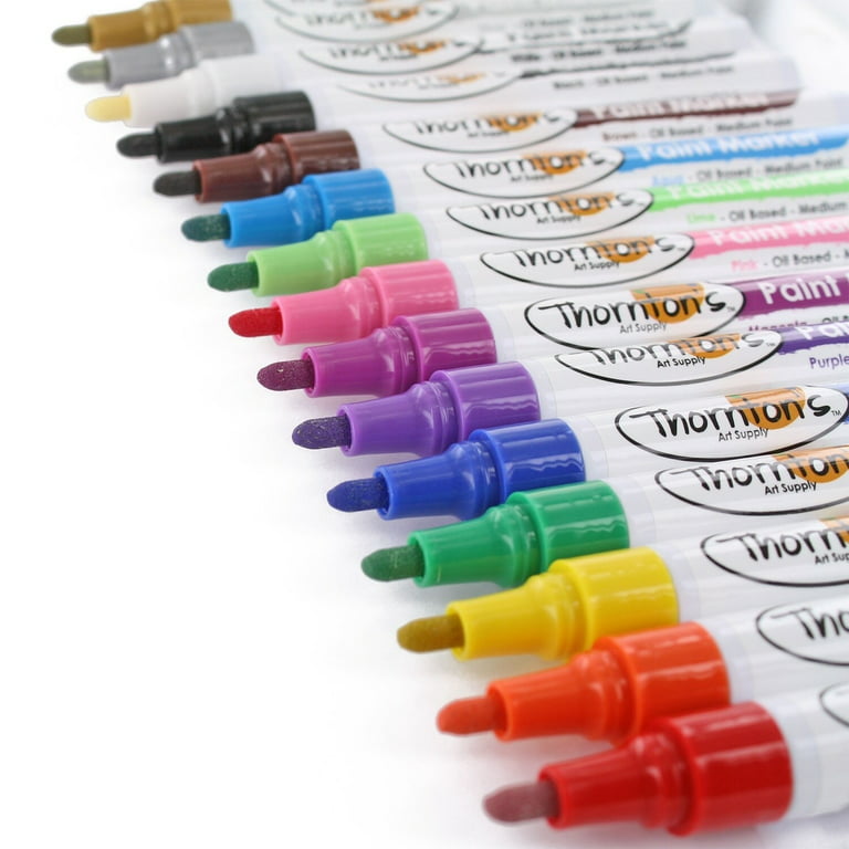 Tooli-Art Acrylic Paint Pens Blue and Purple Pro Color Series Set