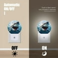 thumbnail image 3 of Round LED Night Lights Lamp with Dusk to Dawn Sensor, Great White Shark Open Mouth With Sharp Teeth Night Light Plug Into Wall for Kids Room, Bedroom, Bathroom, Kitchen, Hallway, 3 of 4