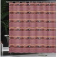thumbnail image 4 of Ambesonne Ethnic Shower Curtain, Folk Motifs Stripes, 69"Wx75"L, Multicolor, 4 of 5