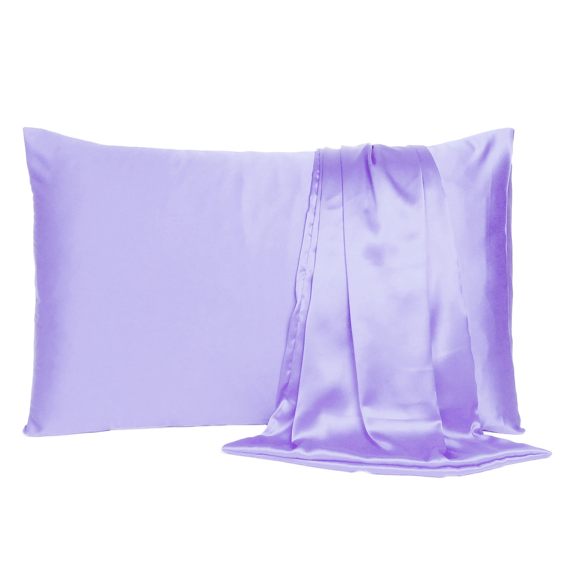 2 Pieces Silk Satin Pillowcases Standard Queen King Size Hypoallergenic and Soft 