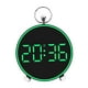 thumbnail image 4 of Reloj despertador digital con pantalla de fecha y temperatura, modo de ahorro de energía moderno con luz ambiental, calendario para dormitorio, mesita Verde, 4 of 8