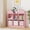 Pink, variant on Kids Castle Cube Toy Storage Organizer, 6 Cubby Open Bookshelf with Anti-Tip Wall Device, Wooden Playroom Toy Book Storage Cabinet for Toddlers Bedroom Playroom
