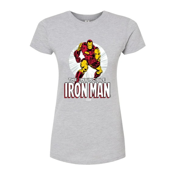 Marvel Iron Man - The Invincible Iron Man - Juniors Fitted Graphic T-Shirt