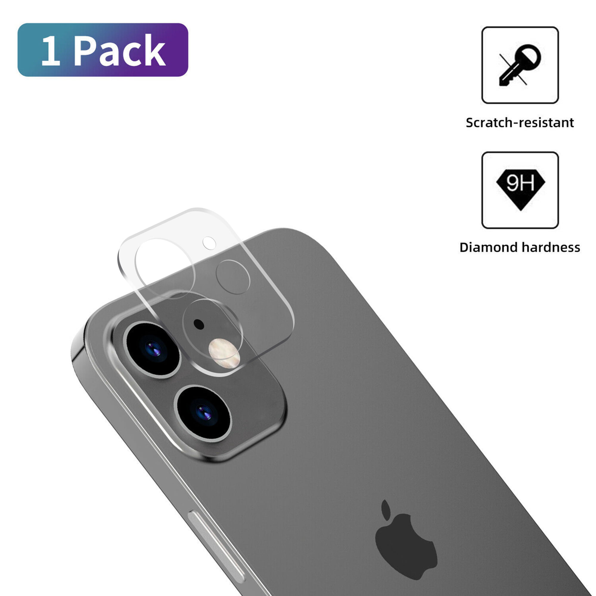 Camera Lens Protector for Apple iPhone 12 (6.1 inch) Tempered Glass Back Camera Anti-Glare, Case Friendly for iPhone 12 [Clear Transparent ]