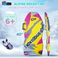 thumbnail image 2 of Wham-O Snowboogie 40" Air Thunder, Single Rider Snow Sled with Side Handles for 6+ Kids - Yellow Pink - 2 Pack, 2 of 7