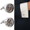 thumbnail image 4 of Mechanical Watch Movement Cufflinks for Mens Shirt Cuff Functional Watch Mechanism Cuff Modeling Cufflinks, 4 of 8