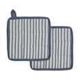thumbnail image 2 of VHC Brands Cotton Pot Holder Set of 2, Heat Resistant, Kitchen Potholders, Sawyer Mill Blue Collection, Square 8x8, Denim Blue, 2 of 3