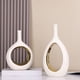 thumbnail image 4 of Jarrón y Dorado, Jarrones de Cerámica Blancos, Decoración del Hogar, Jarrón Moderno Minimalista con Forma de Círculo y Agujero, 4 of 6
