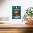 thumbnail image 2 of Folly Beach, South Carolina, Sea Turtle Vintage Sign, Contour Birch Wood Wall Sign (6x9 Rustic Home Decor, Ready to Hang Art), 2 of 5