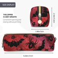 thumbnail image 3 of Easygdp Bats And Spiders para Estuche de Lápices de Cuero, Estuche de Papelería de Cuero, Estuche de Gran Capacidad con Cremallera, 3 of 7