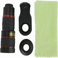 thumbnail image 2 of Mobile Phone Attachment Lens  Mobile Zoom Lens  Mobile Camera and Accessories  8X  12X  20X  Smartphone and Tablet Long Focus Telephoto with Clip  Black, 2 of 5