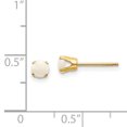 thumbnail image 3 of Boucles d'Oreilles Clous en Or Jaune 14k 4 mm Pierre de Naissance en Opale d'Octobre Pierre Précieuse, 3 of 7