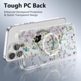thumbnail image 2 of Étui pour iPhone 13 Pro Compatible avec MagSafe Étui Florale Transparente avec Motif de Branche de Fleurs pour Filles Femmes Étui Rigide Antichoc pour iPhone 13 Pro, Transparent, 2 of 4