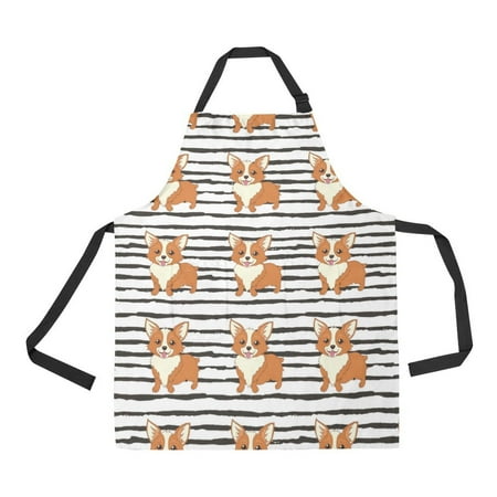 Welsh Corgi Apron - ASHLEIGH Aprons Cute Welsh Corgi Apron Women Men Aprons With Two Pockets For Kitchen BBQ Cleaning
