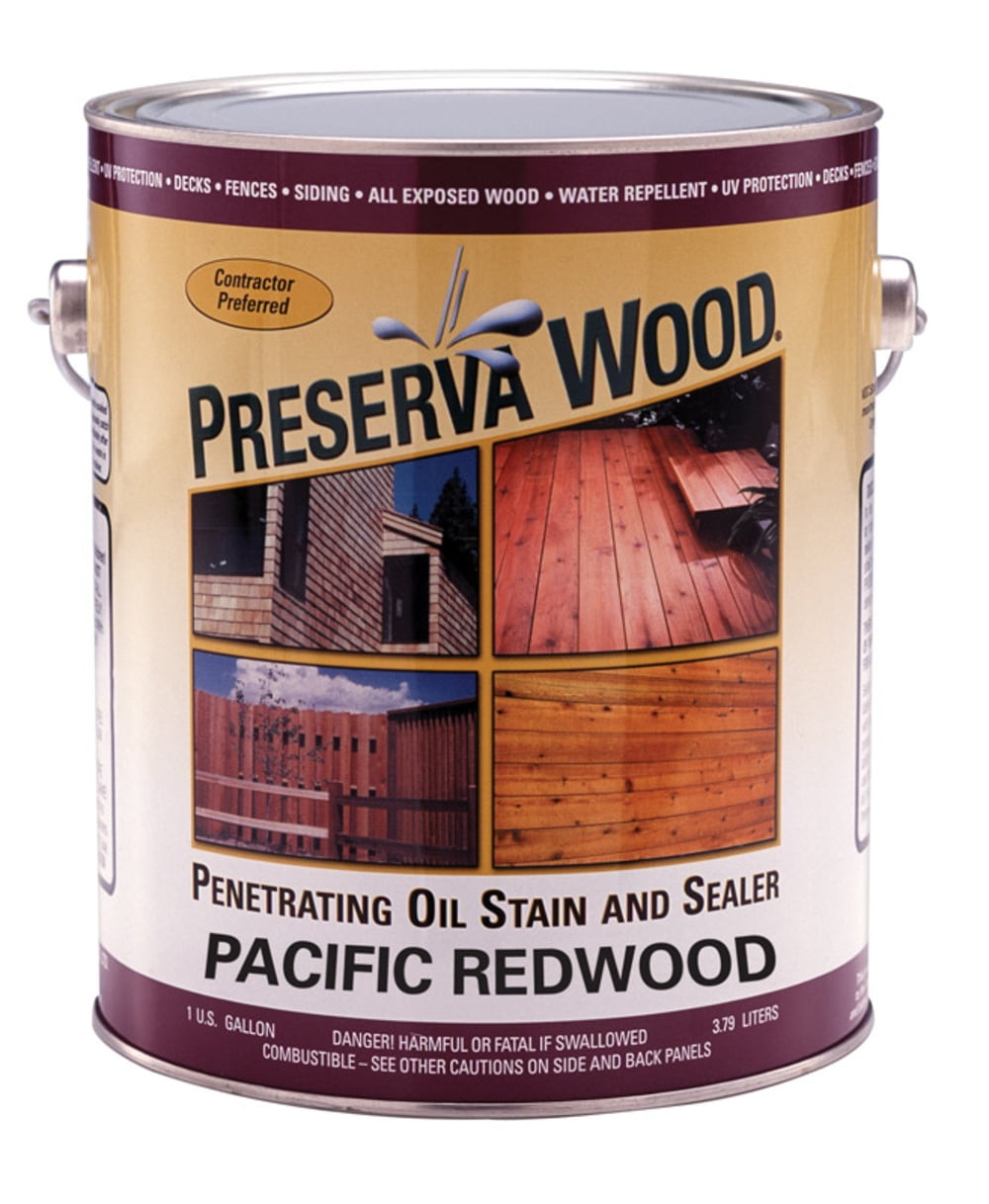 Preserva Wood Transparent Matte Pacific Redwood Oil-Based Oil Penetrating Wood Stain/Sealer 1 gal