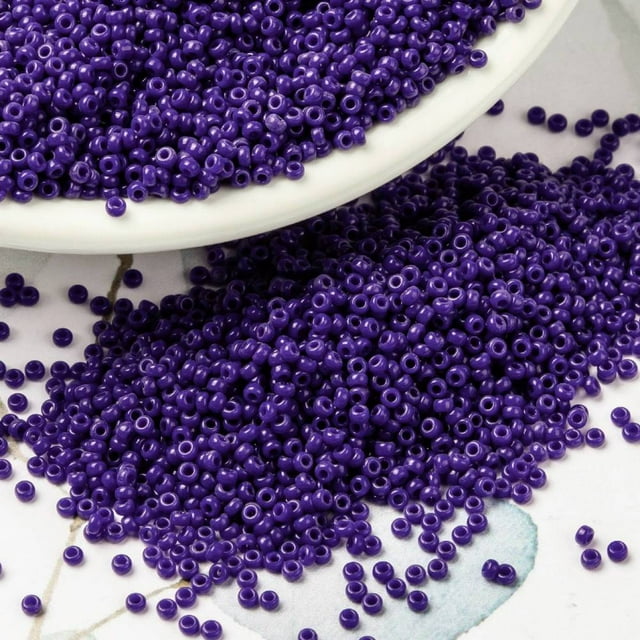 MIYUKI Round Rocailles Beads Japanese Seed Beads 15/0 (RR414) Opaque Cobalt 15/0 1.5mm Hole: 0.7mm about 5555pcs/10g