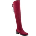 thumbnail image 2 of Ferwind Women's Ultra-Tall Over-the-Knee Boots Suede Accent Female Adult Burgundy  7, 2 of 4