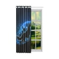 thumbnail image 2 of MKHERT Moon Blue Wolf Blackout Window Curtain Drapes Bedroom Living Room Kitchen Curtains 52x84 inch, 2 of 3