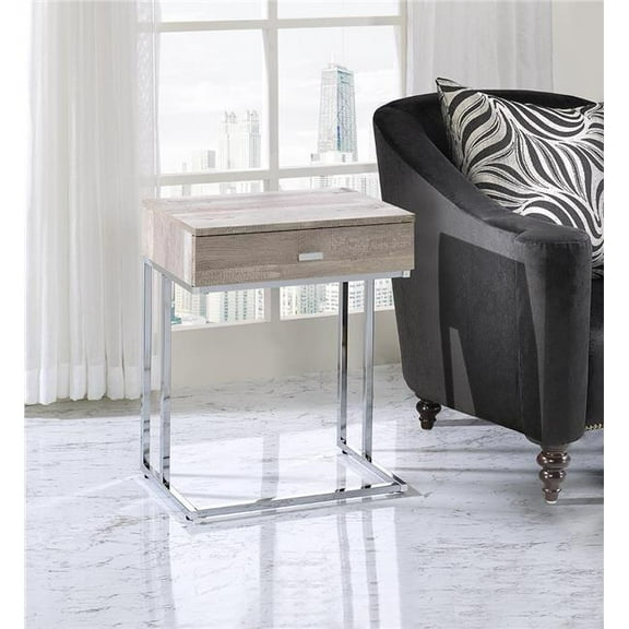 12 x 18 x 24 in. Chloe Accent Table, Taupe