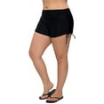 thumbnail image 5 of Women Plus Size Swim Shorts Drawstring Boyleg Swimsuits Bottoms Board Shorts, 5 of 7