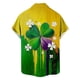 thumbnail image 4 of Ceisia Men's St. Patrick's Day Short Sleeve Shirt Clover Print Regular Straight Fit Green Turn-Down Collar Spring Summer Shirt Gift, 4 of 6