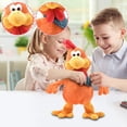 thumbnail image 6 of Plush Farm Animal Toys, Orange Chicken Stuffed Animal, Singing Dancing Interactive Toys For, Sound Toys with Motion Activated Movement, Soft Plush Fabric Bandana Scarf Random, 6 of 6