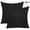 Black, variant on 2Pcs Decorative Throw Pillow Covers, Square Throw Pillowcases Solid Color Pillow Covers for Indoor Living Room Outdoor Garden Sofa Decor