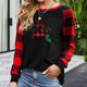 thumbnail image 1 of Pntutb, camisas navideñas para mujer, tops de empalme a cuadros, sudaderas de manga larga a la moda, blusas, tops Pntutb Pntutb-3980, 1 of 6