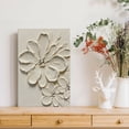 thumbnail image 3 of White Textured Flower Canvas Wall Art, Neutral Floral Abstract Print, Modern Minimalist Flower Artwork, Black and White Botanical Wall Decor for Living Room Bedroom, 3 of 7