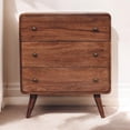 thumbnail image 2 of Artisan Furniture Solid Wood Curved Honey Caramel Chest, 2 of 10