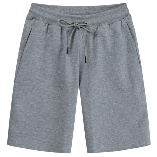 Plebaso Casual Shorts for Men Drawstring Summer Beach Shorts Solid Color Comfy Vacation Shorts with Pockets